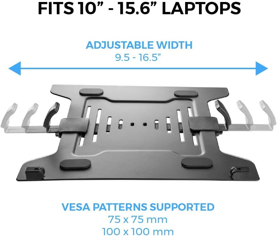 HumanCentric Laptop VESA Mount Tray for Monitor Arms, Stands, 75mm & 100mm