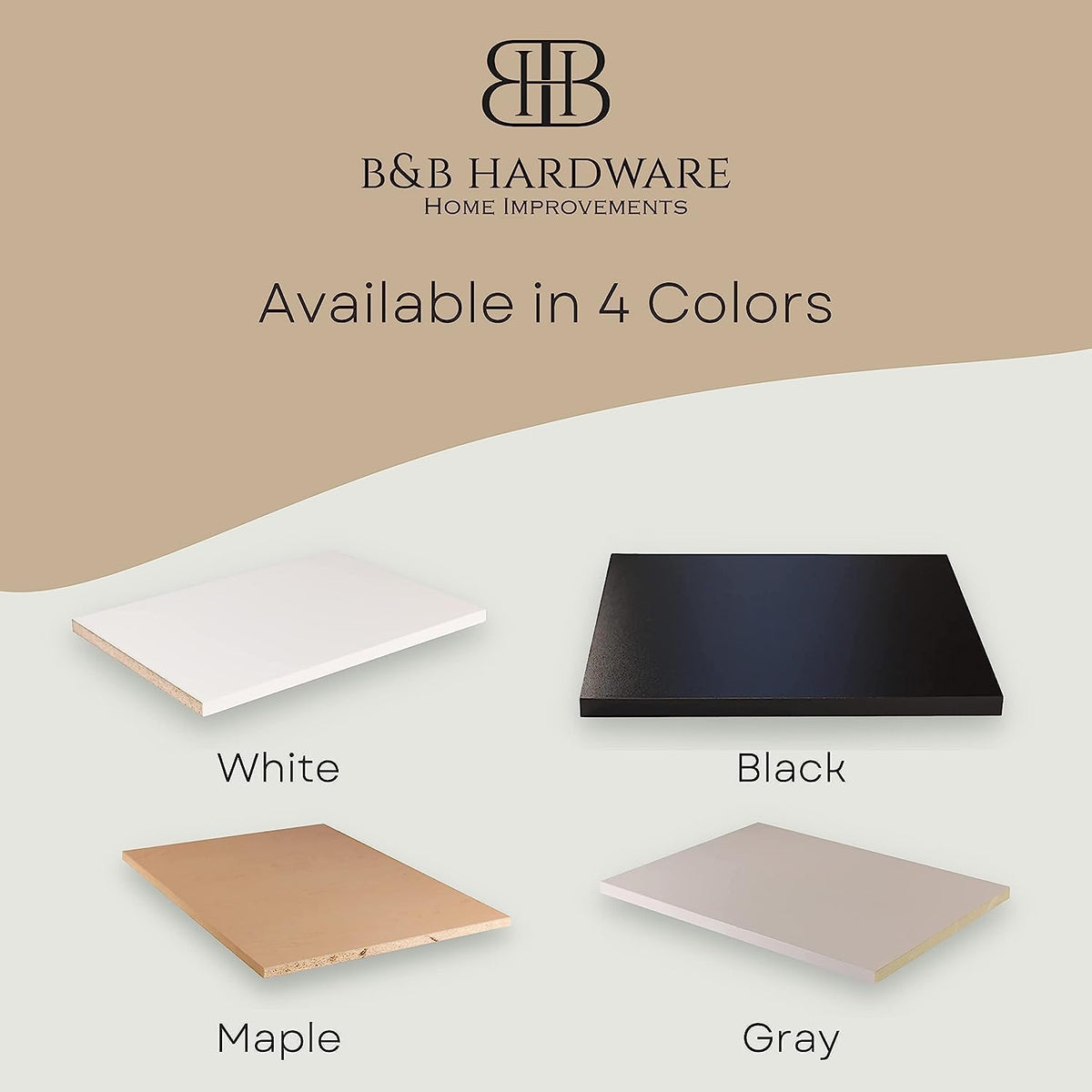 White Cabinet Shelves, Melamine 1/2'' Thick, Custom, Cut to Size. (10' Depth x 27'' Length)