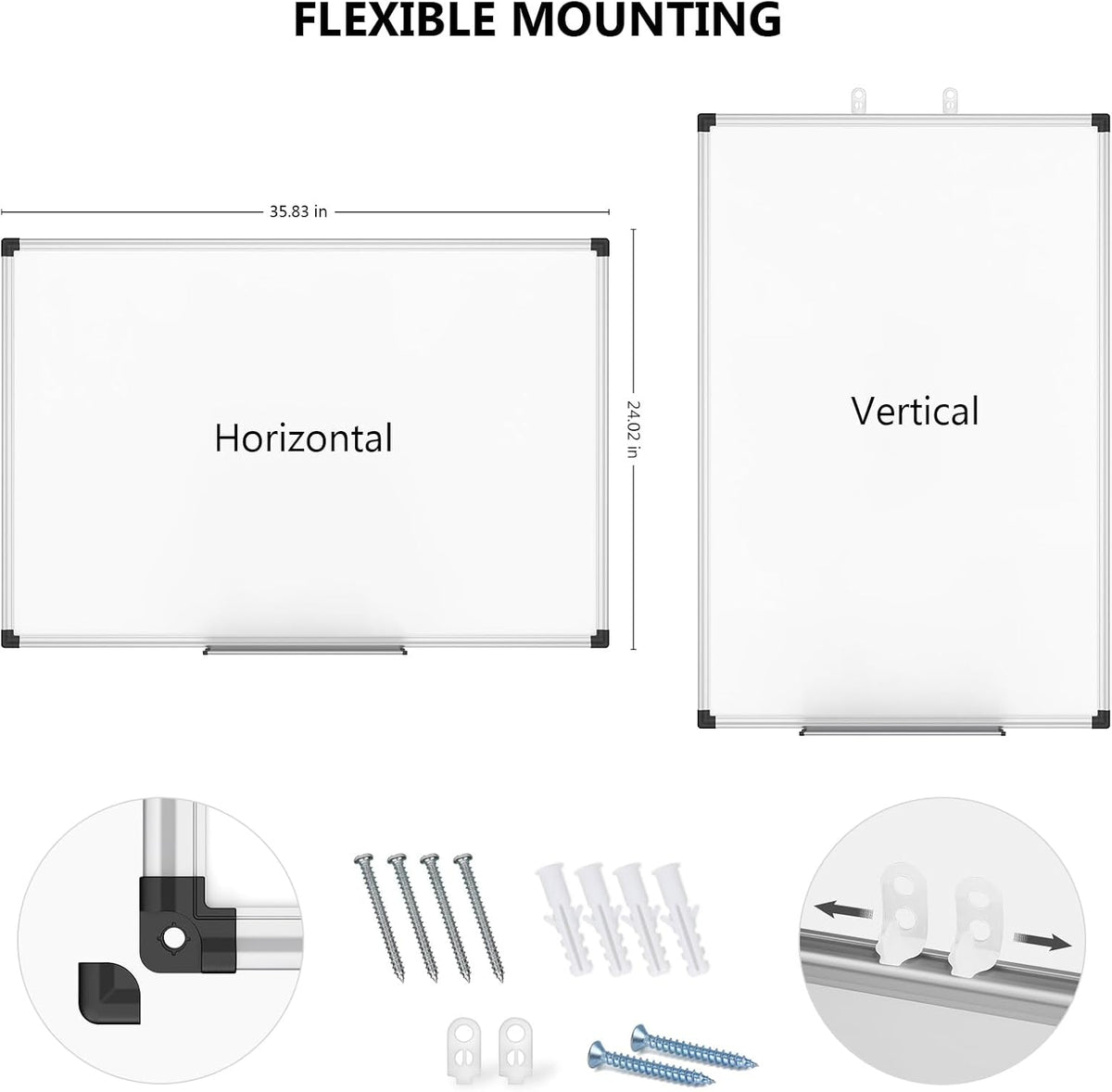XBoard Magnetic Whiteboard 36 x 24 Inches