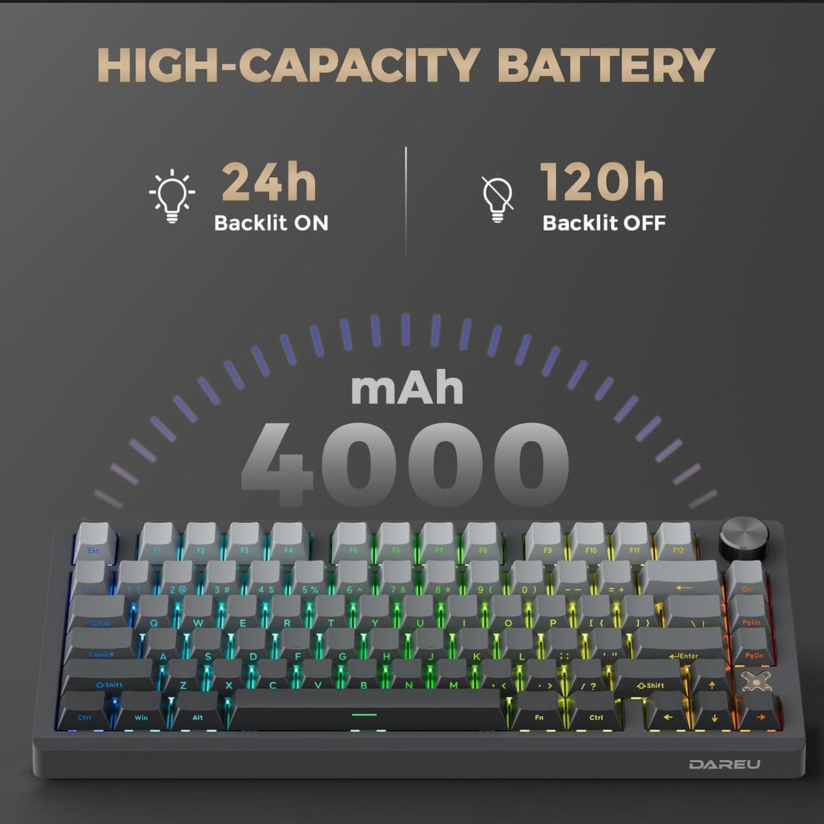 DAREU FLEX75 Gasket Wireless Mechanical Keyboard with Knob
