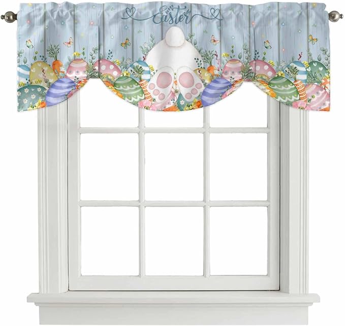 Spring Easter Tie Up Valance Curtains