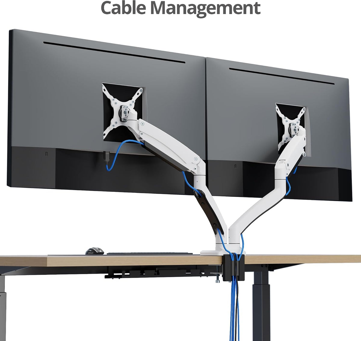 SIIG Dual Monitor Desk Mount, 17"-35", 33 lbs, VESA 75/100, CE-MT3211-S1