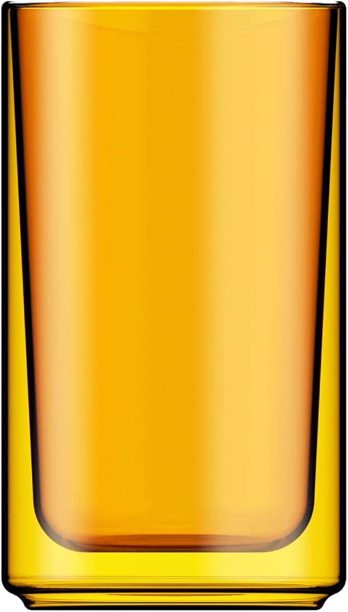 Terra Kaffe Marigold Forte 12 oz Double-Walled Coffee Glass – Borosilicate