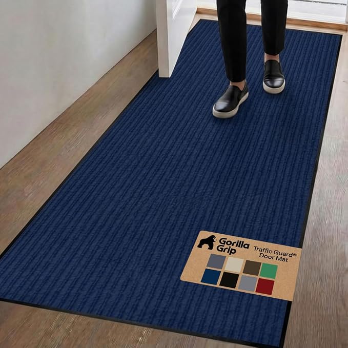 GORILLA GRIP Waterproof Traffic Guard Door Mat, Heavy Duty Entryway Mats