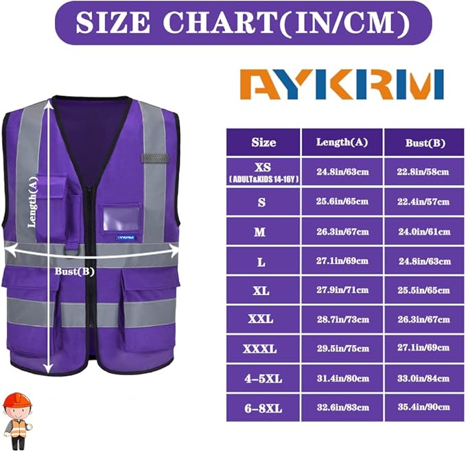 A-SAFETY High Visibility Reflective Safety Vest Customize Logo (XS-8XL)