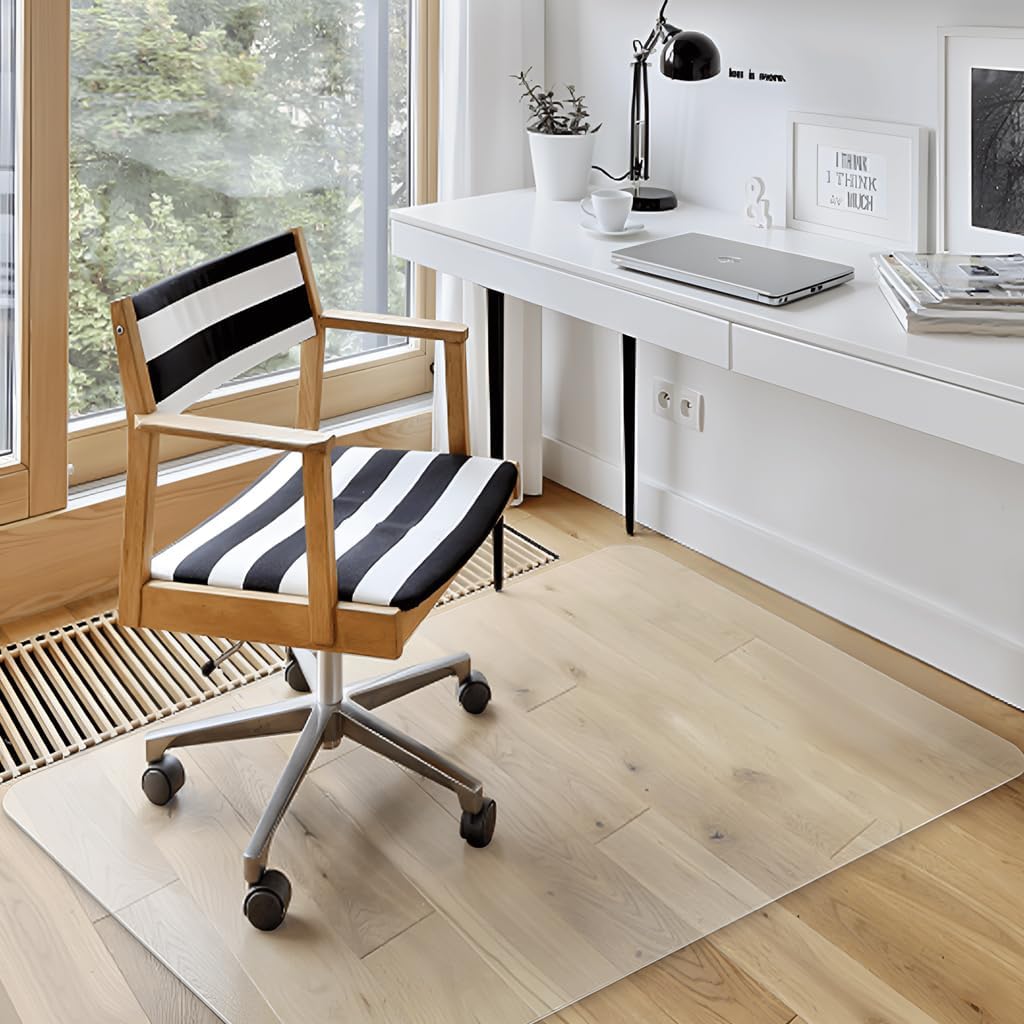 Azadx Large Office Chair Mat for Hard Floors 36" X 55", Clear PVC Chair Mat