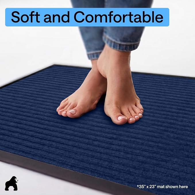 GORILLA GRIP Waterproof Traffic Guard Door Mat, Heavy Duty Entryway Mats