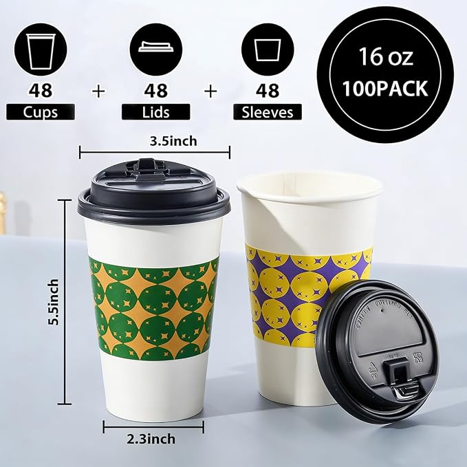 Tamone 48 PACK 16OZ Disposable Coffee Cups
