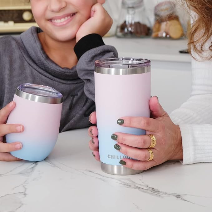 CHILLOUT LIFE 12 oz Stainless Steel Wine Tumbler