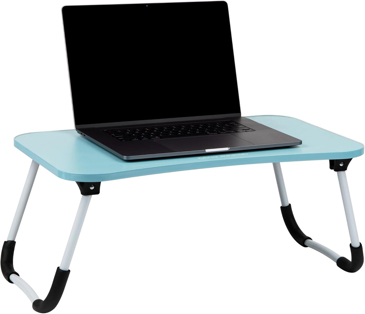 Mind Reader MDF Lap Desk with Folding Legs and Device Slot, Blue
