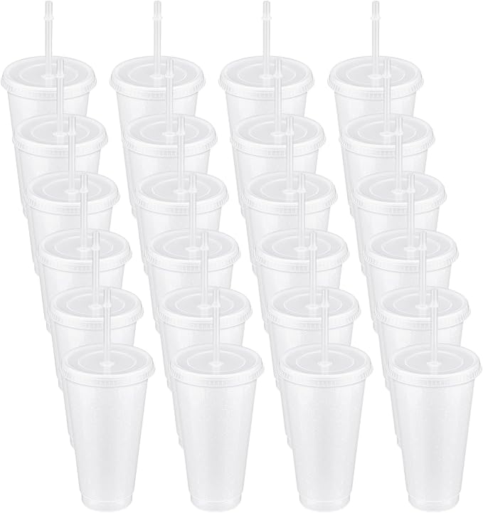 Roshtia 24 Pack Plastic Tumblers