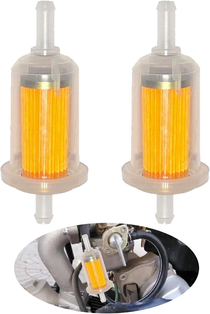 2 Pcs Motorcycle Fuel Filter, High Flow Inline Diesel Gasoline Fuel Filter