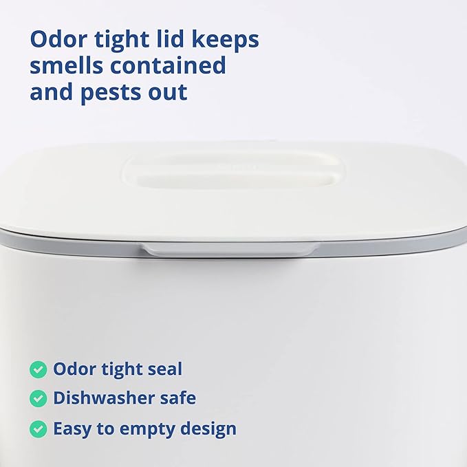 Blue Ginkgo Kitchen Compost Bin – Filter-Free, Odor-Tight Countertop Food Waste