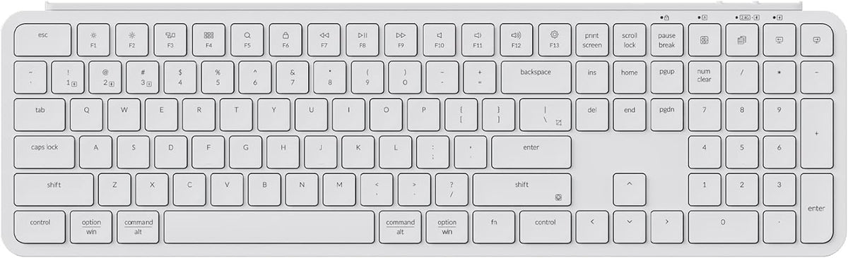 Keychron B6 Pro Ultra-Slim Full-Size Wireless Keyboard - Ivory White