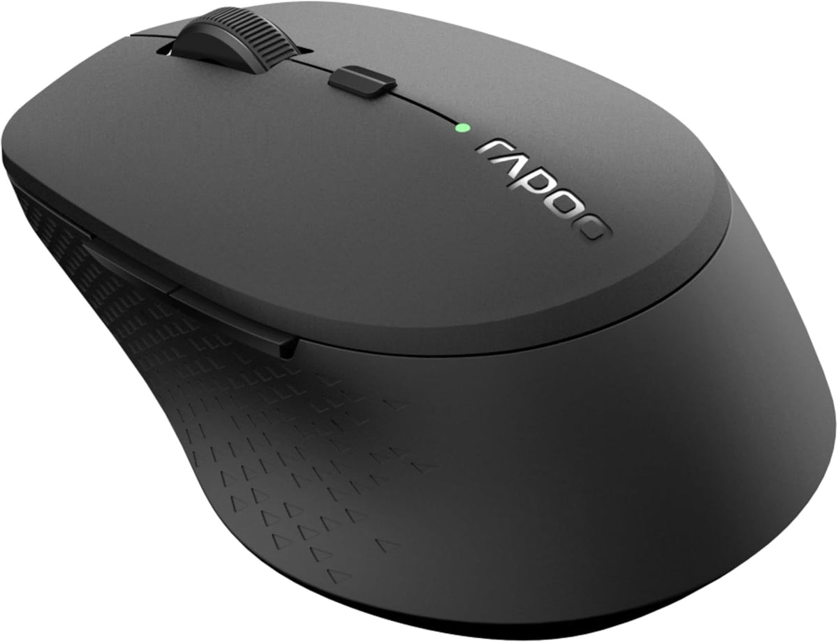 Rapoo Wireless Mouse, M300G Multi-Device Wireless Mouse, Computer USB Mouse, Portable Silent Mouse, Optical Mouse with 6 Buttons, 1AA Battery, 4 DPI Ergonomics Mouse for PC/Laptop/Office