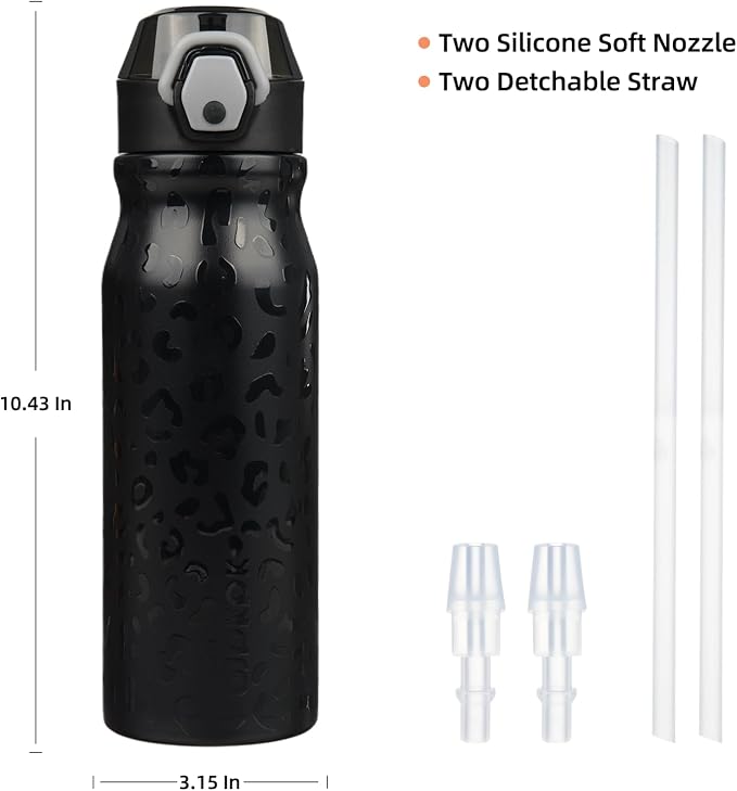 BJPKPK 25 oz Insulated Water Bottle, Stainless Steel Flask | Leak Proof Locking