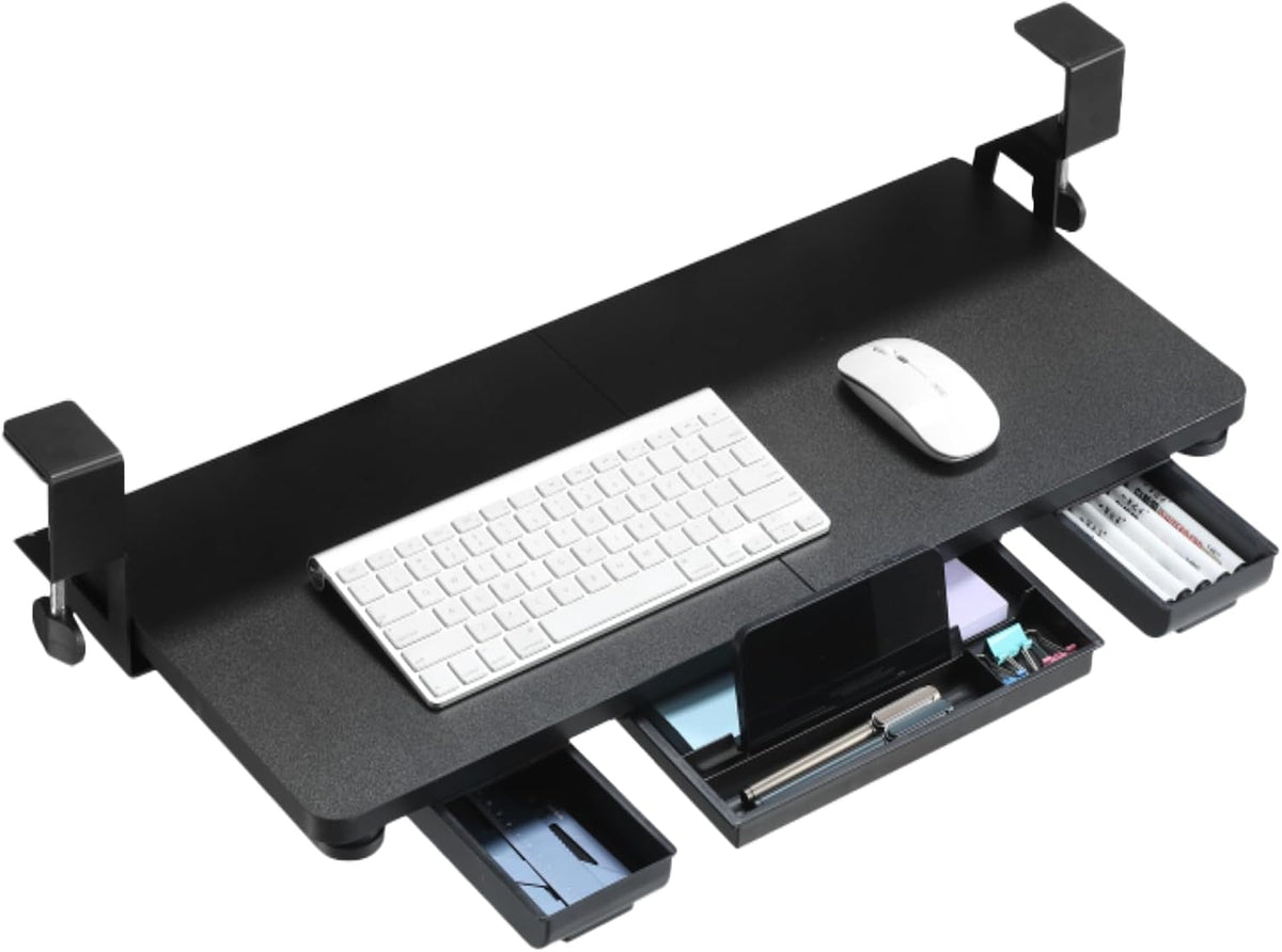 Keyboard Tray Under Desk, 26.77" X 11.81", Black