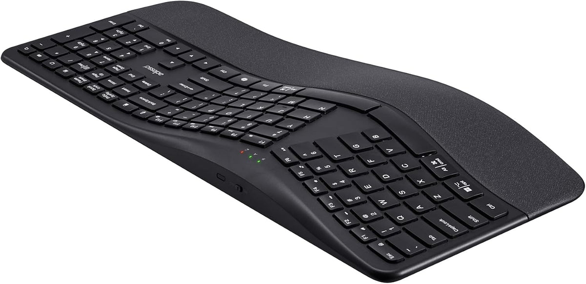 Adesso WKB-7500CB Wireless Ergonomic Keyboard and Mouse Combo, Black