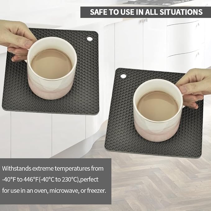 Silicone Trivets for Hot Pots and Pans, Heat Resistant Durable Flexible