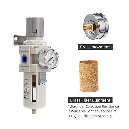 Air Compressor Water Separator Filter 1/2" NPT 150 PSI, Compressed Filter