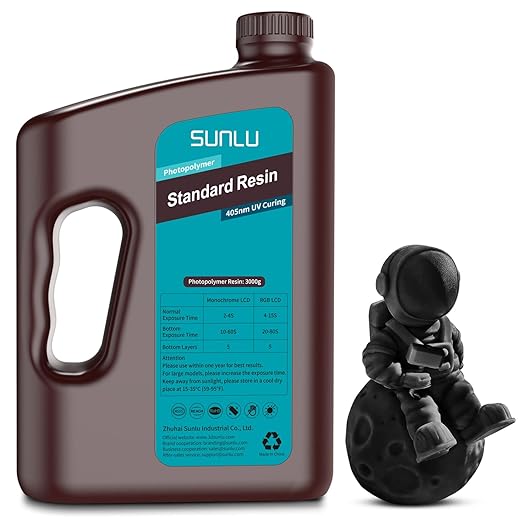 SUNLU 3D Printer Resin 3kg, Fast Curing Standard 3D Resin