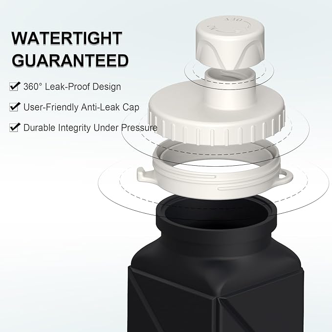 BEAUTAIL Collapsible Water Bottles 21oz/610mL, Silicone Travel Water Bottle |