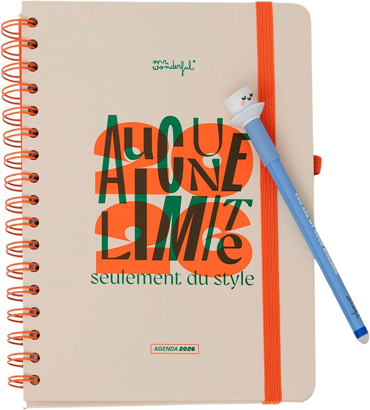 Mr. Wonderful - Office 2026 Week to View Diary - No Limits, Only Style