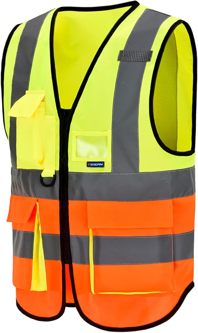 A-SAFETY High Visibility Reflective Safety Vest Customize Logo (XS-8XL)