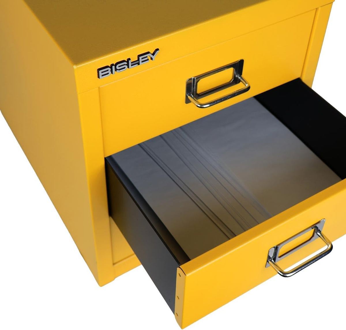 Bisley 3-Drawer Steel MultiDrawer Cabinet - Golden Sunflower Yellow