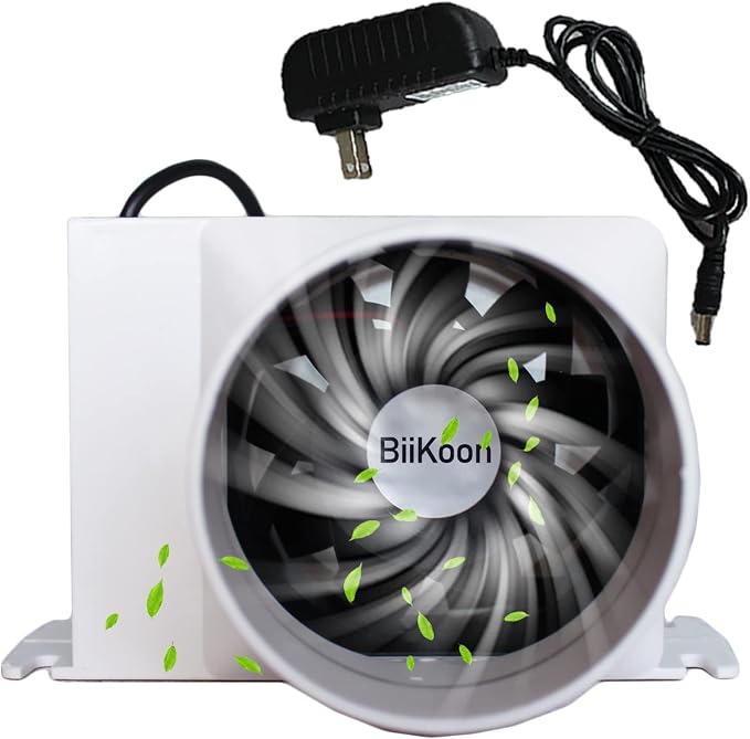 3 Inch Inline Fan 12V Tube Vent Fan Powerful 130Cfm in-line Duct Fan 20W