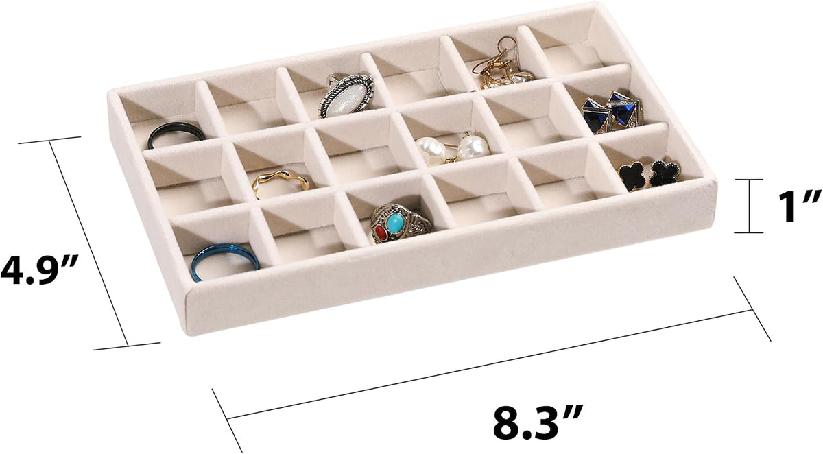 Frebeauty Jewelry Trays for Drawer,Set of 9 Jewelry Organizer and Storage