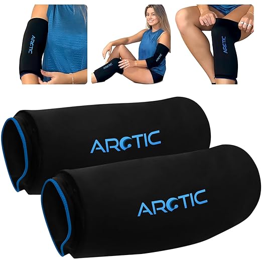 Value 2 Pack - Cold Therapy Compression Ice Sleeve, Knee Ice Pack Wrap for Injuries, Elbow, Quad & Hamstring Relief, Flexible & Reusable Cold Wrap Recovery for Meniscus, ACL, MCL, Ice & Heat Therapy