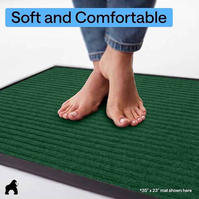 GORILLA GRIP Waterproof Traffic Guard Door Mat, Heavy Duty Entryway Mats