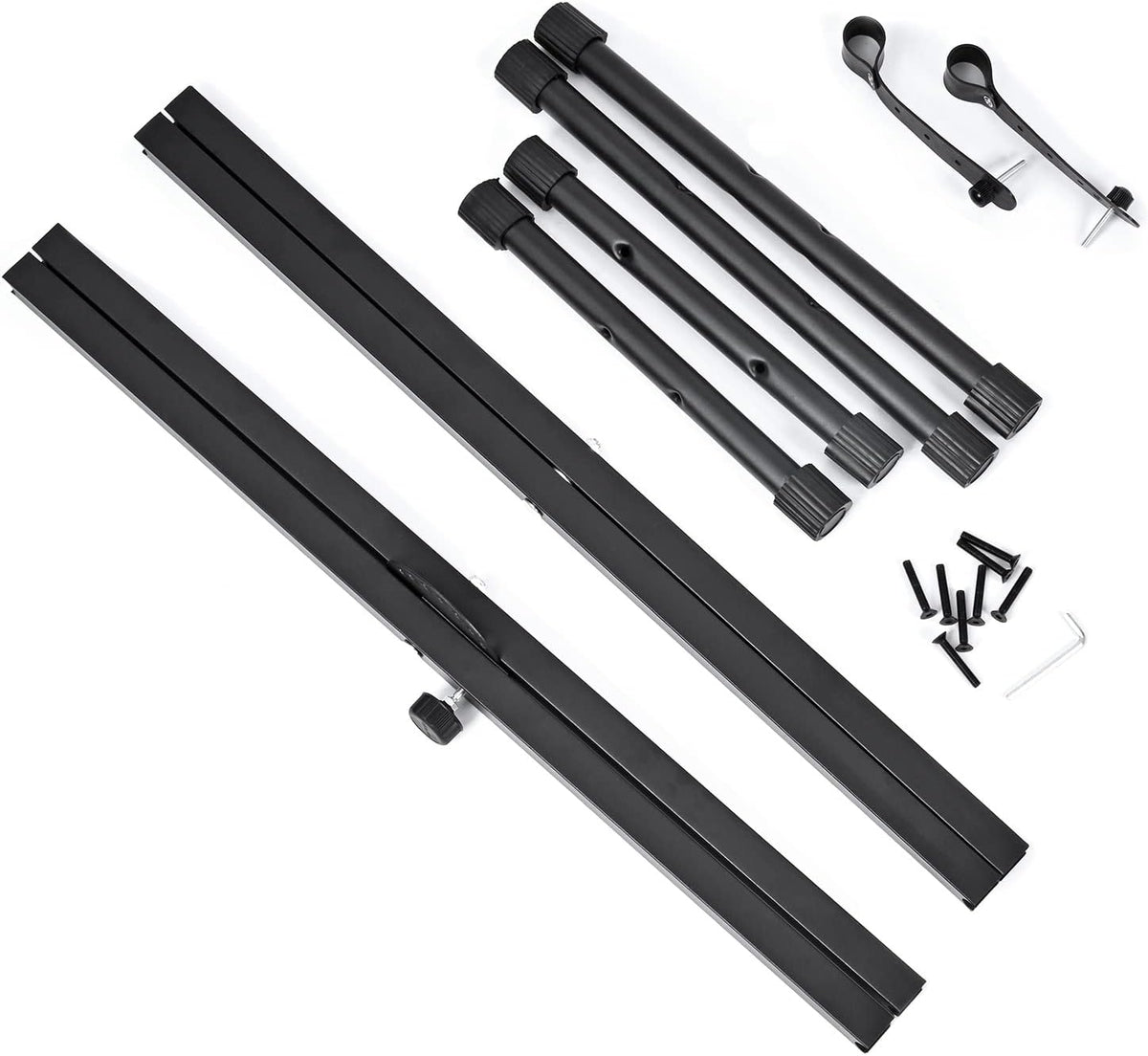 Keyboard Stand & Bench Set, Upgrade Heavy Duty Double-X Keyboard Stand, Adjustable & Portable Digital Piano Stand with Locking Straps