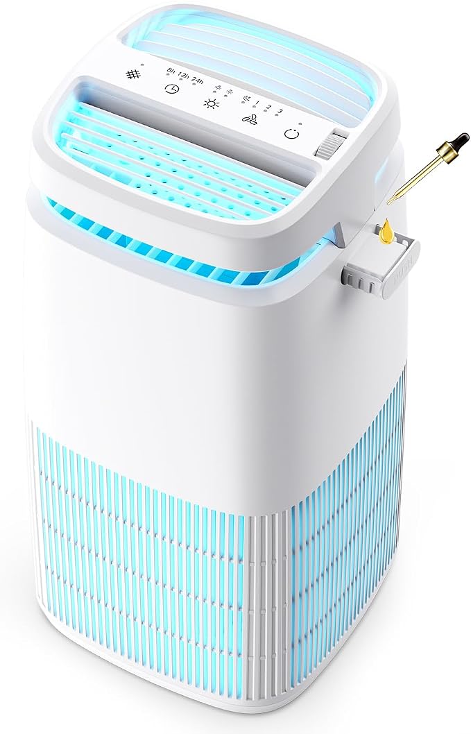POMORON 4-in-1 Air Purifiers for Home, Air Ionizer Negative Ion Generator