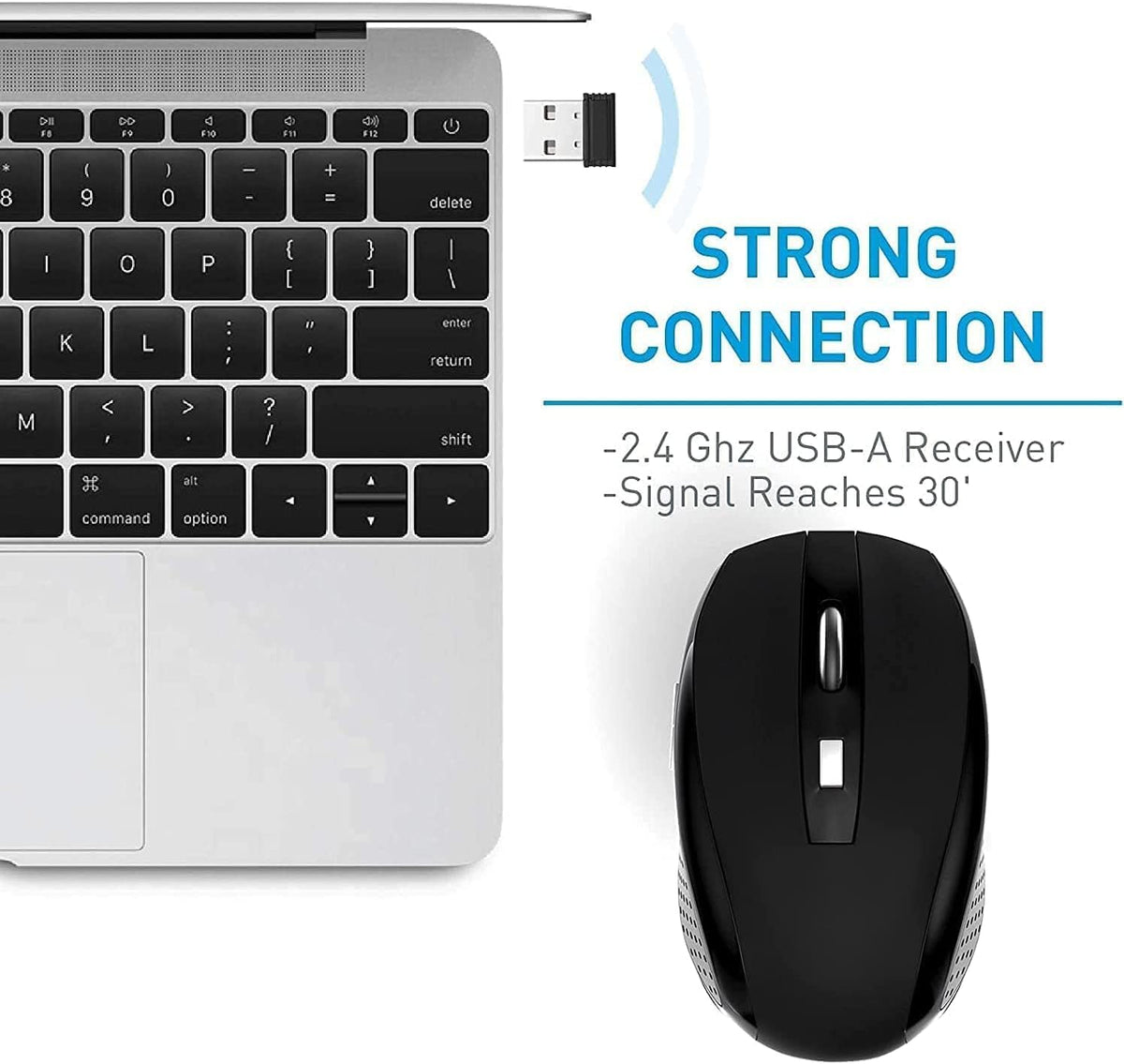 Guiheng Wireless Mouse, 2.4Ghz Wireless Mouse Computer Mouse 1200DPI,6 Buttons with Nano Receiver for Laptop,PC,Chromebook,Computer,Notebook,Office-10 Pack