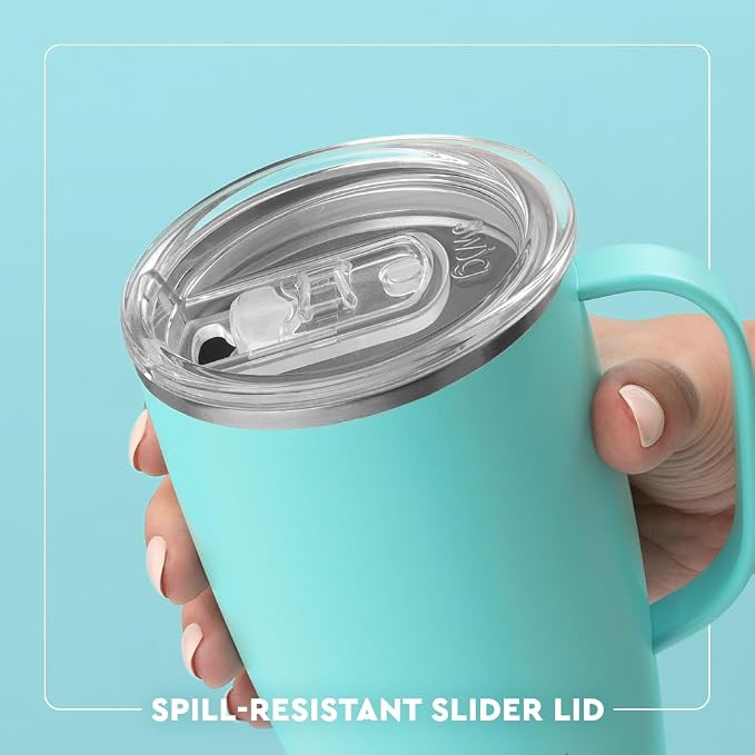 Swig Stainless Steel Insulated Travel Mug, 18 oz, Double Wall Vacuum Sealed