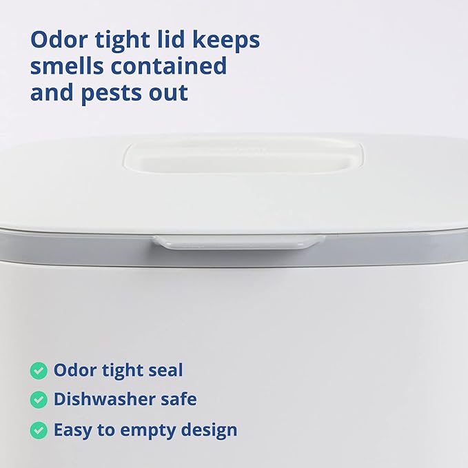BLUE GINKGO Kitchen Compost Bin – Filter-Free, Odor-Tight Countertop Food Waste