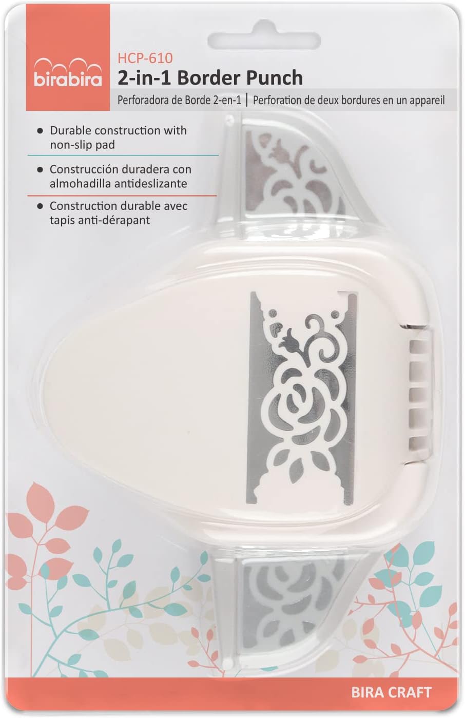 Bira Craft 2 in 1 Border Edge Craft Punch, Valentine’s Day Punch, for Scrapbooking (Rose-2)