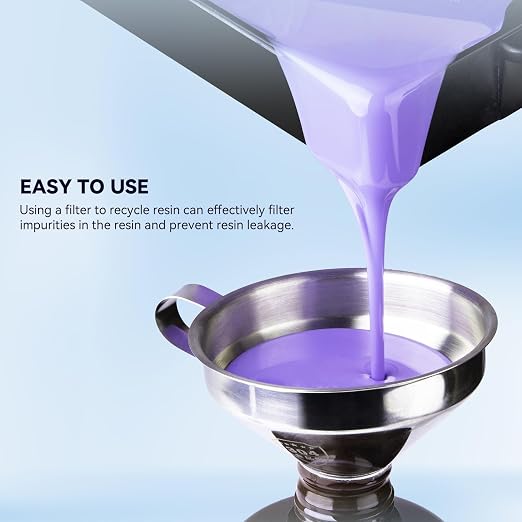 ELEGOO 3D Stainless Steel Funnel, Resin Metal Funnel Filter Cup