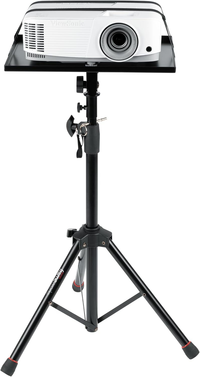 Gator Frameworks Laptop & Projector Tripod Stand with Height & Tilt Adjustment (GFWLAPTOP1500)