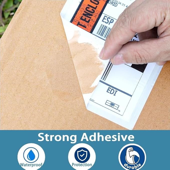1000pcs 4.5”x5.5” Packing List Envelopes Self-seal Packing Slip Envelope Pouches Shipping Label Sleeves Top Loading Packing List Enclosed Bags.