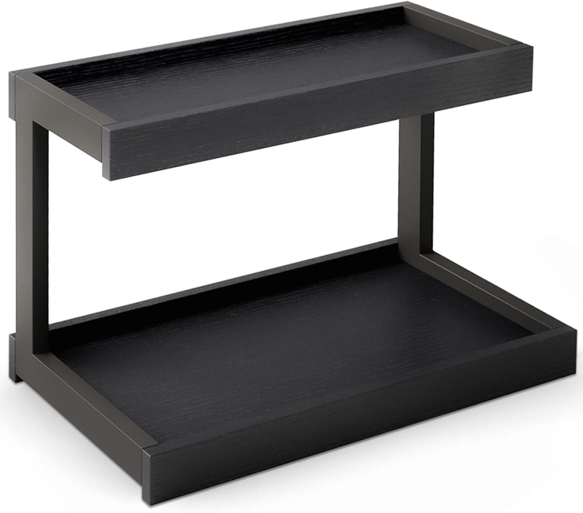 MARTY Counter Shelf Organizer, 2 Tier Spice Rack for Countertop, Black