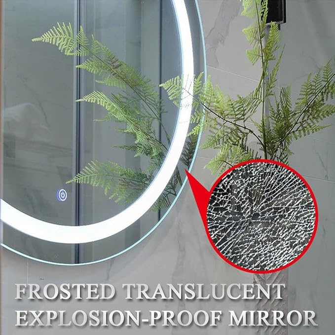 LTSRLL Frameless Illuminated LED Bathroom Wall Mirror