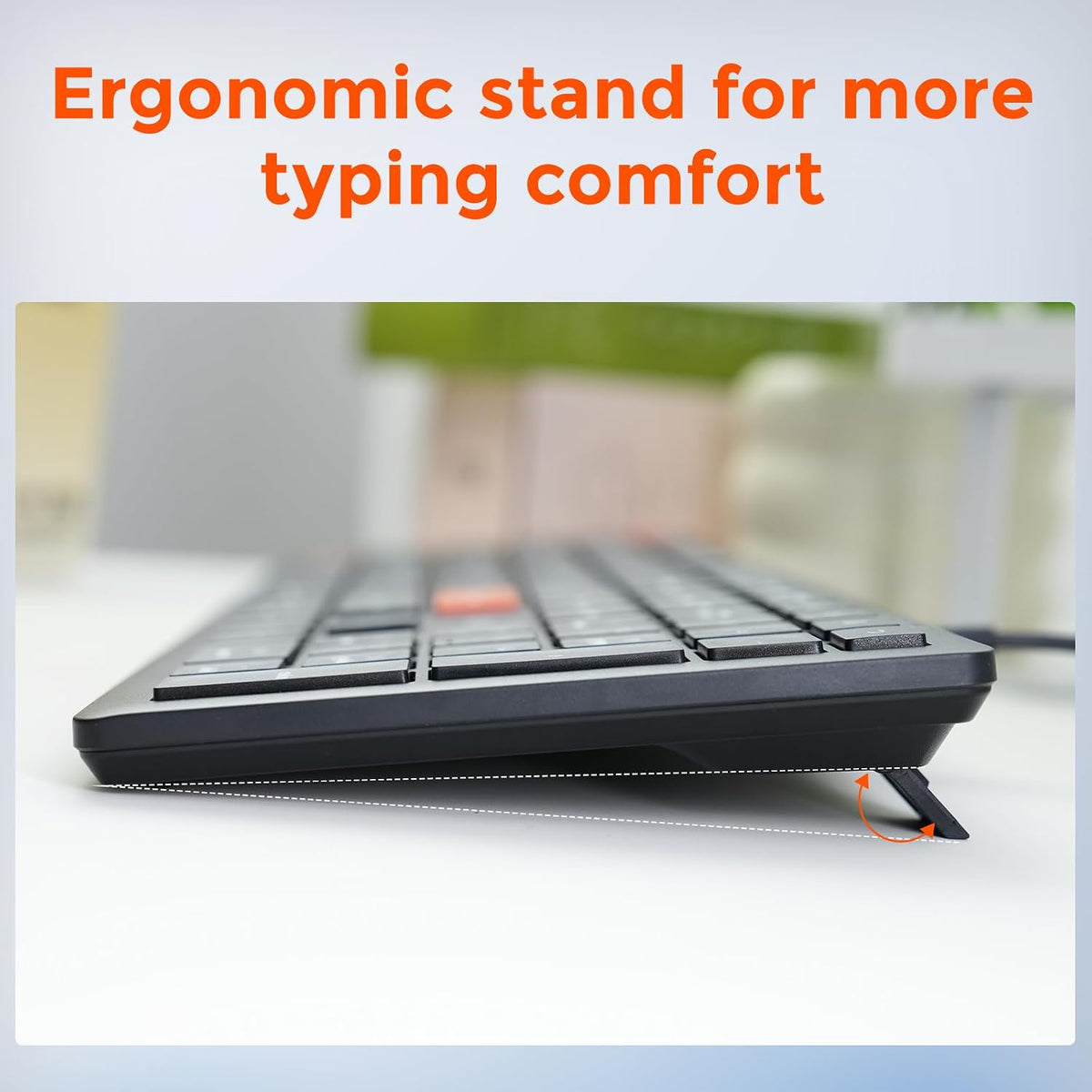 DAREU Wireless Rechargeable Keyboard, Slim Mini Wireless Keyboard