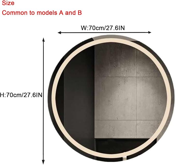 Round Led Bathroom Mirror, Round Bathroom Mirror