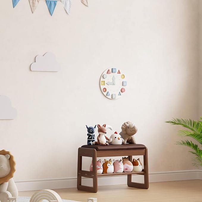AQIMUELE Small Shoe Rack Bench, 2 Tiers Shoe Bench