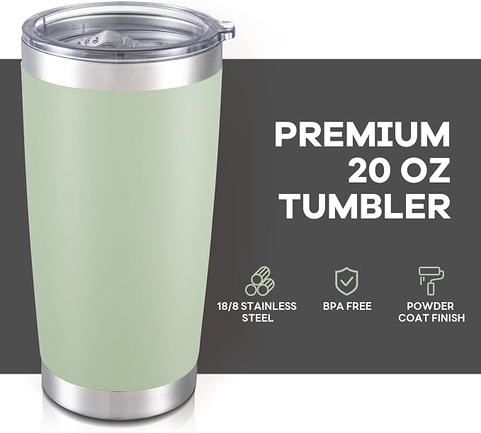 20 oz Tumbler with Lid Stainless Steel Insulated Tumblers Cups Travel Mug |