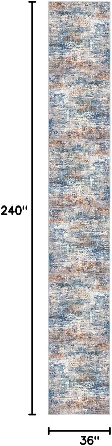 IOHOUZE Abstract Runner Rug 3x20 Ft Extra Long Washable Runners