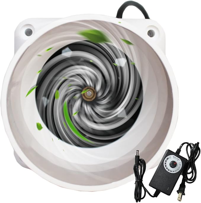 12V Inline Duct Fan 3 Inch Vent Booster 14W HVAC Exhaust Intake Fans 58Cfm Air